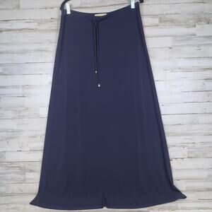 MICHAEL Michael Kors Navy Blue Size Large Flowy Maxi Skirt